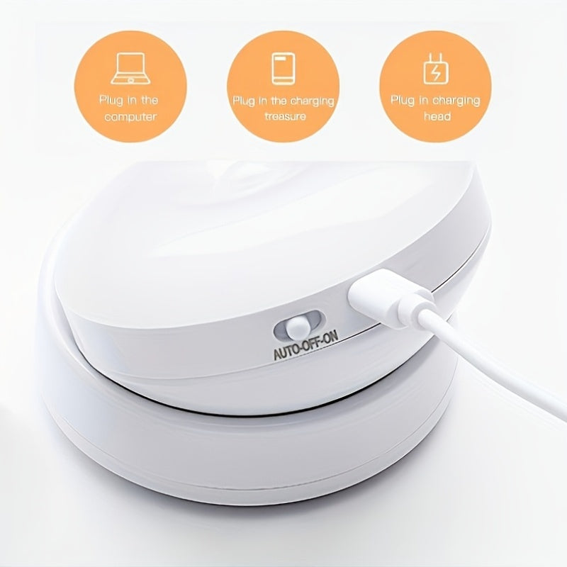360° Motion Sensor Night Light with Magnetic Base – Rotatable, Rechargeable USB LED Wall Light for Bedroom, Stairs, Wardrobe & Hallway