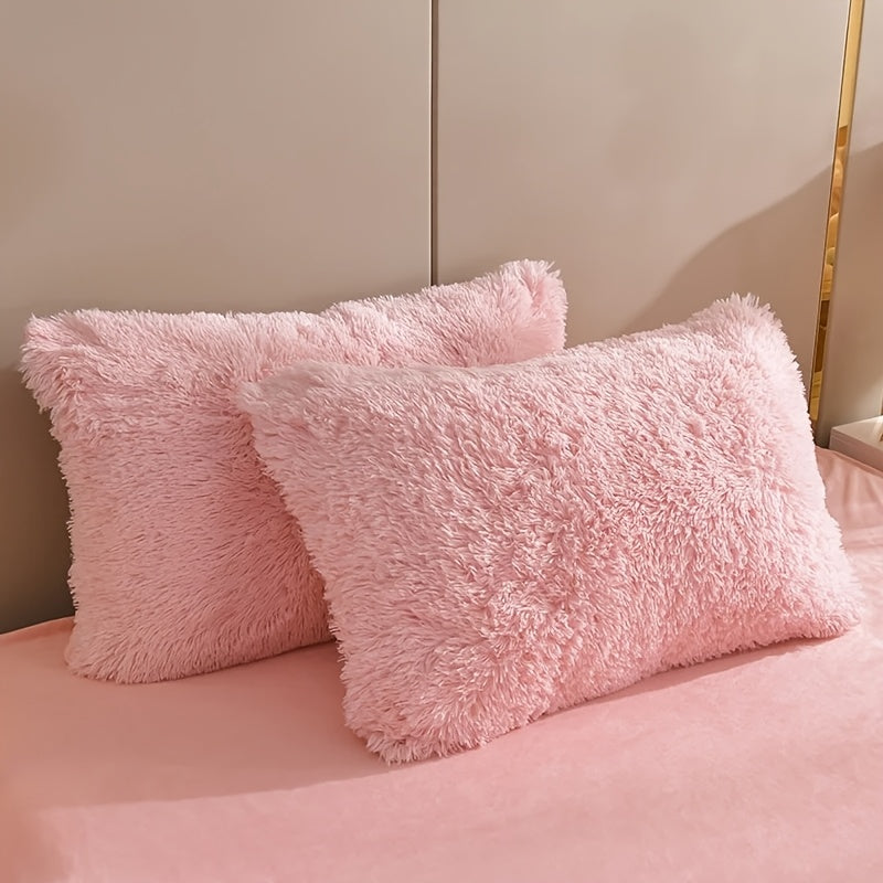 Velvet Duvet Cover Set Queen King Twin - Faux Down Flannel Bedding with Pillowcases & Bonus Heart Pillow, Zipper Closure Plush Thermal All-Season, 8 Colors 3/4-Piece