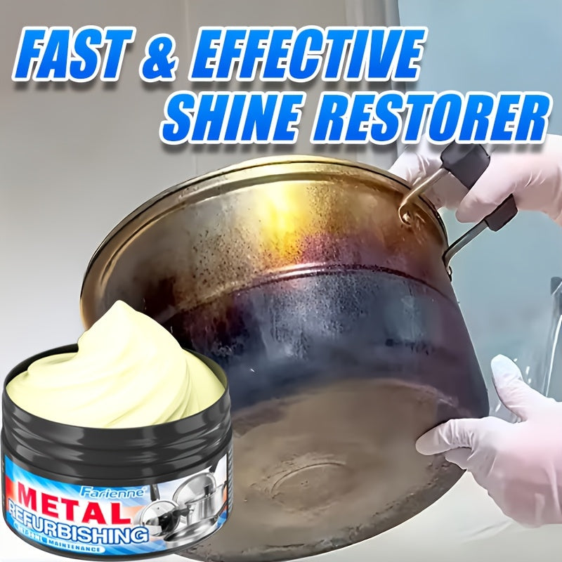 Oven Cleaning Paste & Cookware Scrub with Exfoliating Sponge - Heavy Duty Scorch Mark Remover for Pots Pans Stoves & Metal Surfaces Lavender Scented
