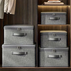 Extra Large Foldable Waterproof Storage Bins 4 or 8 Pack Collapsible Organizer Bags for Clothes Blankets Wardrobe Bedroom Kitchen Books Multi-Purpose