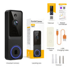 2K Smart Video Doorbell Camera – 166° Wide Angle, AI Human Detection, Two-Way Voice, Night Vision, Cloud Storage & 2.4G WiFi Wireless Doorbell for Home Security