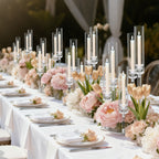 Clear Acrylic Candelabra Taper Candle Holder 5-Arm 6-Arm Wedding Centerpiece Dining Table Party Anniversary Decor