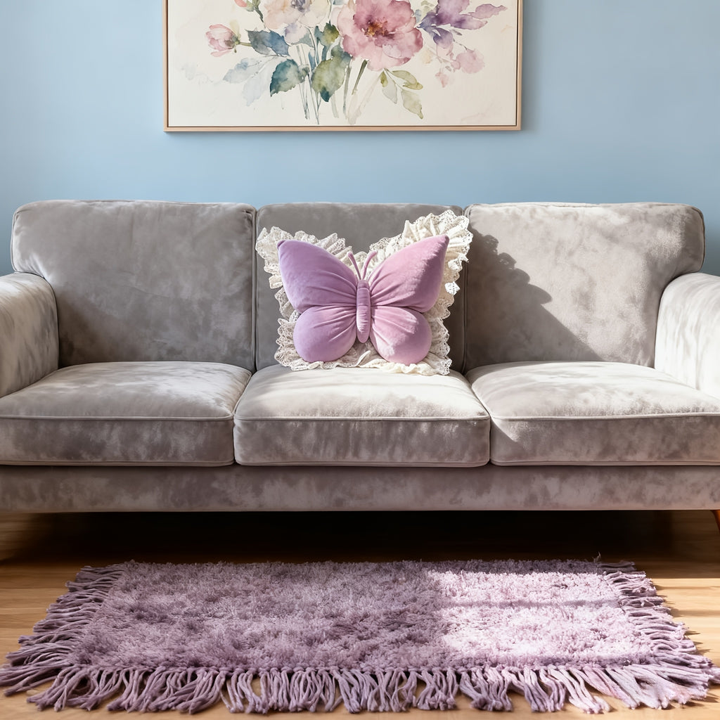 Butterfly Shaped Throw Pillow Cute Decorative Bow Pillow for Bed Sofa – Soft 3D Accent Pillow for Girls Bedroom Home Decor