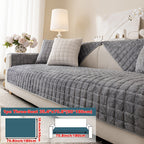 Short Plush Sofa Cover Soft Thick Pet Friendly All Season Sofa Protector Machine Washable for 1 2 3 4 Seater Living Room Bedroom Office Winter