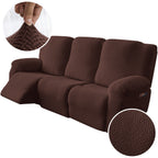 3-Seater Recliner Cover - Plush High Stretch Wear-Resistant Machine Washable Easy Clean Sofa Protector for Living Room and Bedroom
