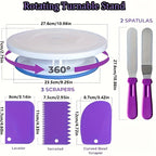 492 Piece Cake Decorating Set with Rotating Turntable Piping Tips & Reusable Piping Bags - Complete Professional Baking Kit for Home Bakers