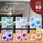 Small Space Air Freshener 2, 6 or 12 Pack – Odor Eliminator for Closets, Bathrooms & Pet Areas, 6 Scents, 0.25 fl oz Each Lasts Up to 30 Days, Fresh Scent Home Deodorizer