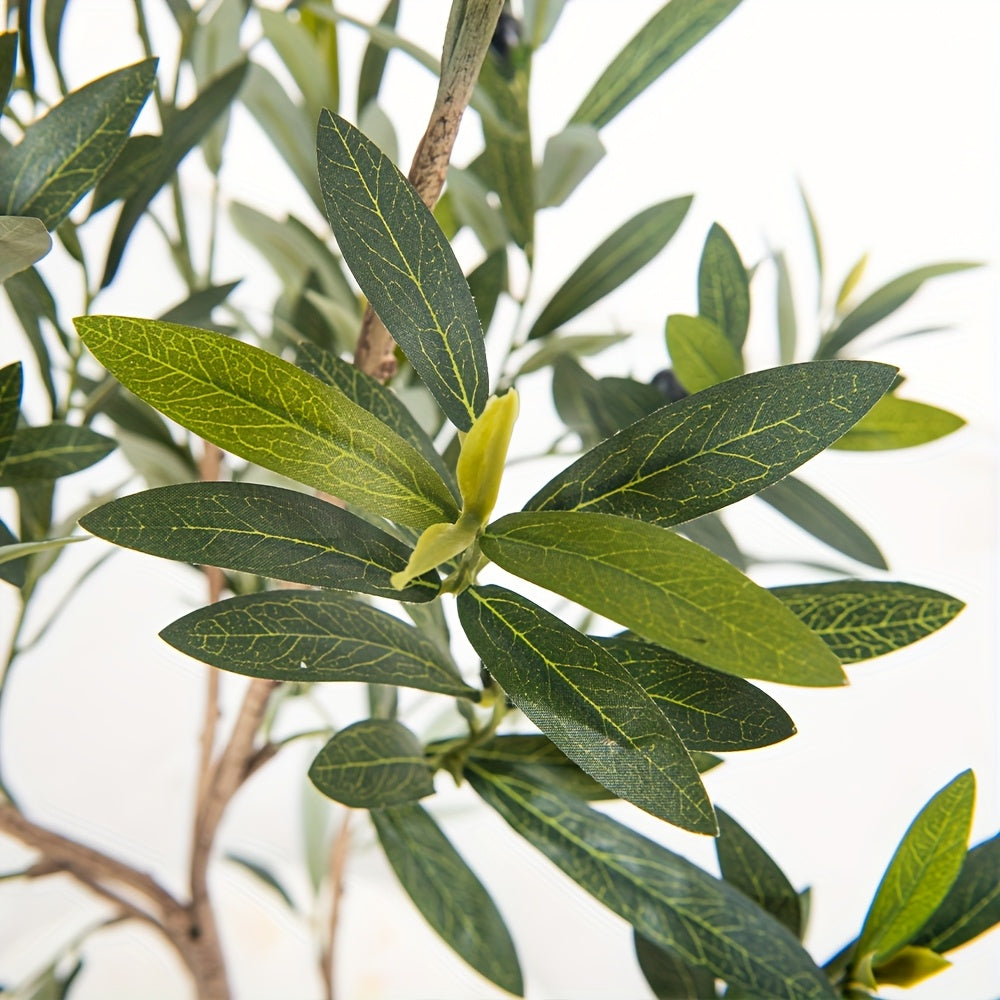 Artificial Olive Tree with Realistic Black Fruits – 4 Heights 47–83 Inch Nordic Mediterranean Faux Plant for Living Room, Kitchen, Hotel & Office | No Maintenance Indoor Decor