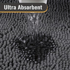 Chenille Bathroom Rug Extra Soft Absorbent Bath Mats for Bathroom Floor – Non-Slip, Water Absorbent, Machine Washable Bath Mat