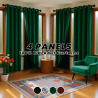 4-Panel 100% Blackout Velvet Curtains – Thermal Insulated, Noise Reducing, Privacy | Living Room & Bedroom | 4 Colors, 6 Sizes | Nuvia Haven