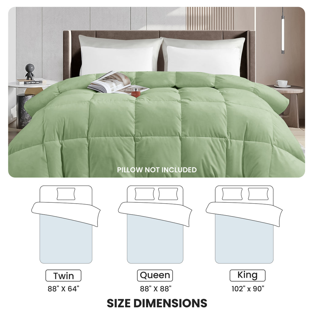 All Season Comforter with Corner Tabs & Box Stitching – Soft Fluffy Lightweight Hotel-Quality Duvet Insert for Twin Queen King, Breathable Year-Round Bedding