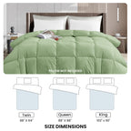 All Season Comforter with Corner Tabs & Box Stitching – Soft Fluffy Lightweight Hotel-Quality Duvet Insert for Twin Queen King, Breathable Year-Round Bedding