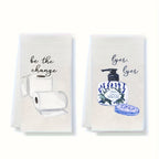 Funny Bathroom Hand Towels 2pcs – Absorbent Guest Towels 24×16 Inch | Humorous Bathroom Decor & Home Decor | Perfect Housewarming Gift