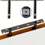 Rustic Wooden Wall Mounted Storage Shelves Set of 4 Floating Wall Shelf for Bedroom Living Room Bathroom Closet Decor Black Brown White Gray