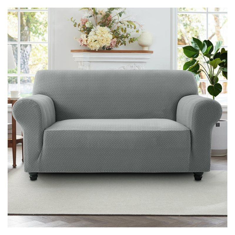 Thickened Jacquard Spandex Sofa Cover Elastic Stretch Slipcover Pet Friendly All Season Non-Slip Removable Washable Armchair Loveseat 1 2 3 Seater Couch Protector