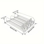 Adjustable Fridge Organizer for Soda Cans Water Bottles Space-Saving Refrigerator Beverage Rack for Pantry Kitchen Cabinet - Stackable Can Organizer Storage, 3-5 Columns