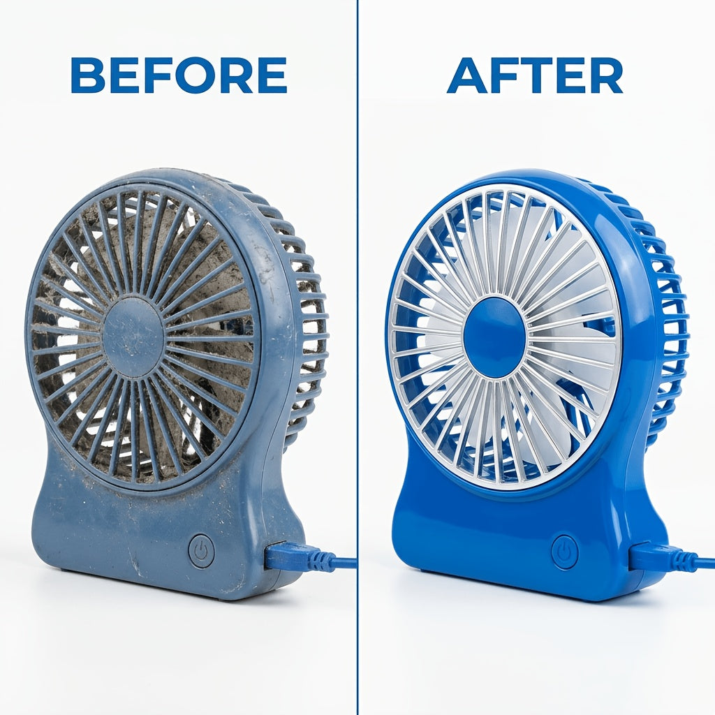Fan Cleaning Spray Kit with Cleaning Towel 1.69oz – Deep Cleans Blades, Grilles & Motors, Removes Dust, Oil & Grime, Universal for Table, Floor, Ceiling & Tower Fans