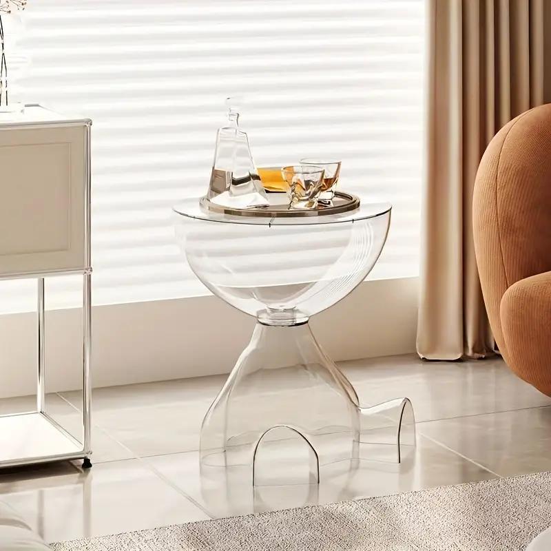 Bear Nightstand White Plastic Bedside Table with Lamp & Cup Holder – Cute Bear-Shaped Side Table, Easy Assembly, Compact Storage for Bedroom, Living Room & Small Spaces