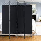 4 Panel Folding Room Divider Privacy Screen | Portable Wall Divider Partition for Home, Office & Bedroom Separation – Black, Grey, Beige, Tan