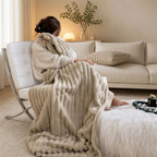 Soft Plush Throw Blanket – Thick Warm Fuzzy Cozy Blanket for Couch, Bed, Office & Travel | 4 Sizes, 4 Colors | Great for Gifts & Room Decor