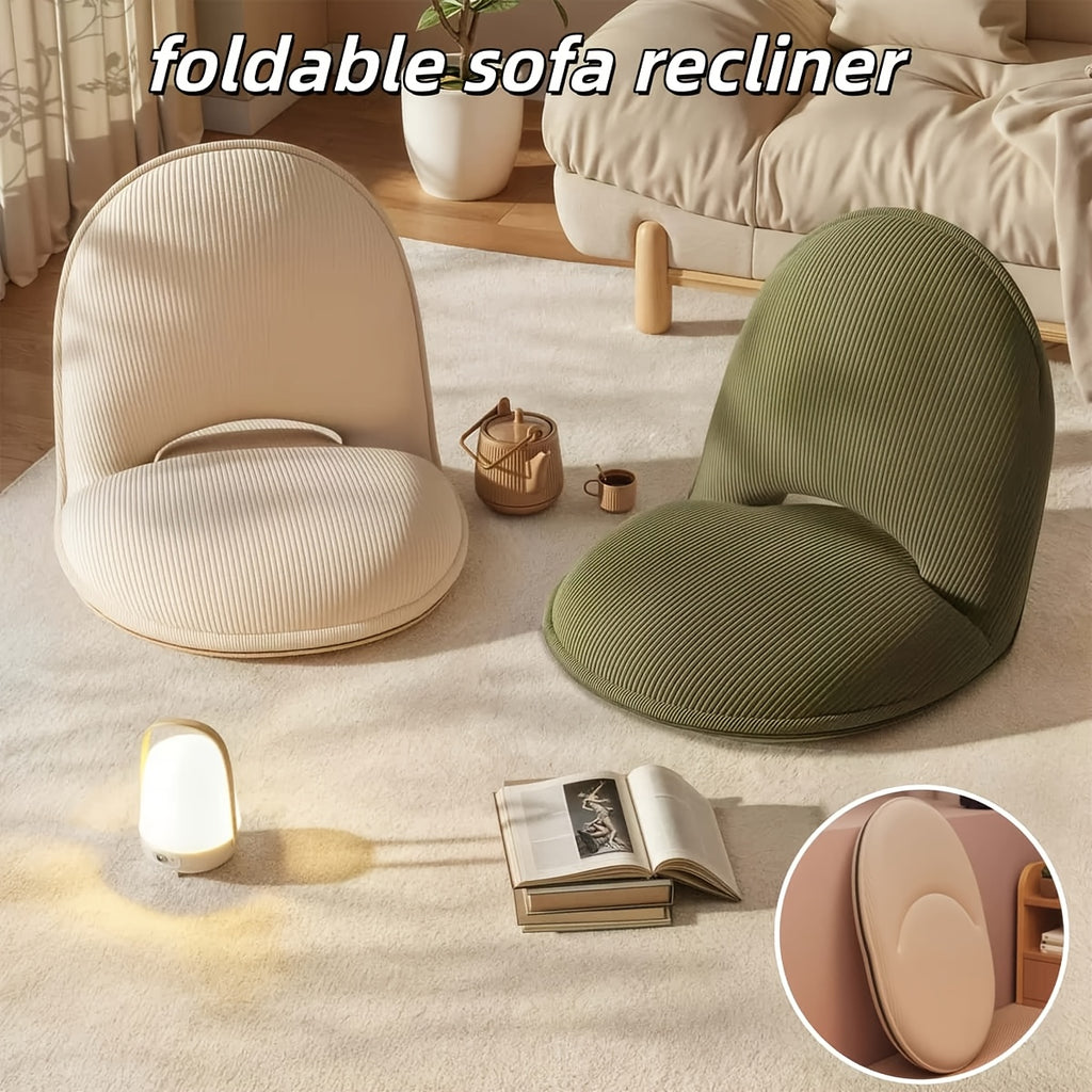Foldable Floor Chair Lazy Sofa Recliner with 5-Level Adjustable Backrest for Living Room Bedroom Camping Concerts – Ergonomic Lounge Seat