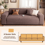 Sofa Slipcover with Skirt – Stretch Jacquard Full Coverage Couch Cover, Pet Proof Non-Slip Machine Washable, Fits 1 2 3 4 Seater Sofa for Living Room Bedroom, All Season Furniture Protector