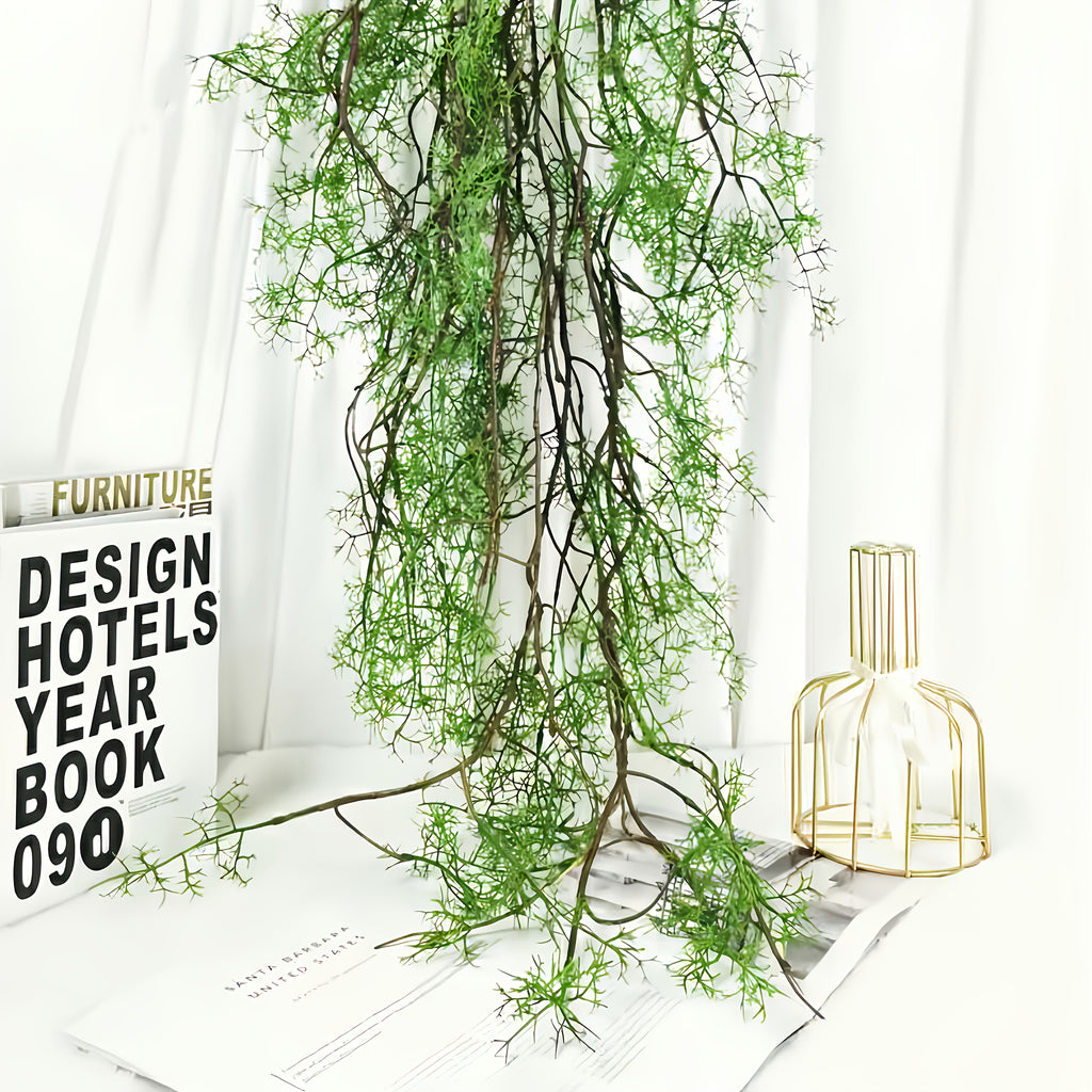 Large Realistic Artificial Ivy & Fern Hanging Plant - Lifelike Fake Vine with Lush Green Foliage, Durable Plastic, Indoor & Outdoor Decor for Home, Office, Porch & Balcony