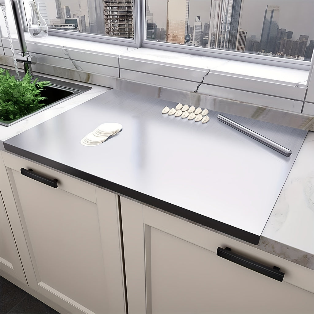 Stainless Steel Cutting Board Extra Large - Multiple Sizes, Easy-Clean Metal Chopping Board for Kitchen Prep, Multipurpose Non-Porous Cutting Surface for Meat, Vegetables & Bread