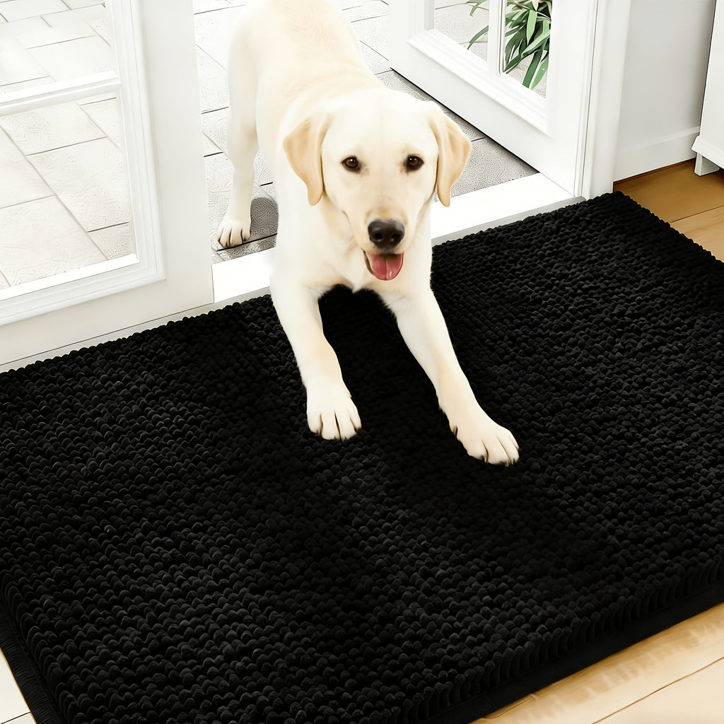 Washable Pet Door Mat Anti-Slip Mud & Paw Print Absorbent Rug – Machine Washable Indoor Entrance Mat for Dog & Cat | 3 Sizes 6 Colors