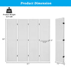 5 FT Freestanding Pegboard Room Divider | Wood Folding Privacy Screen & Display Board Organizer with Support Feet – White, Black, Natural, Grey | Craft Shows, Retail & Home