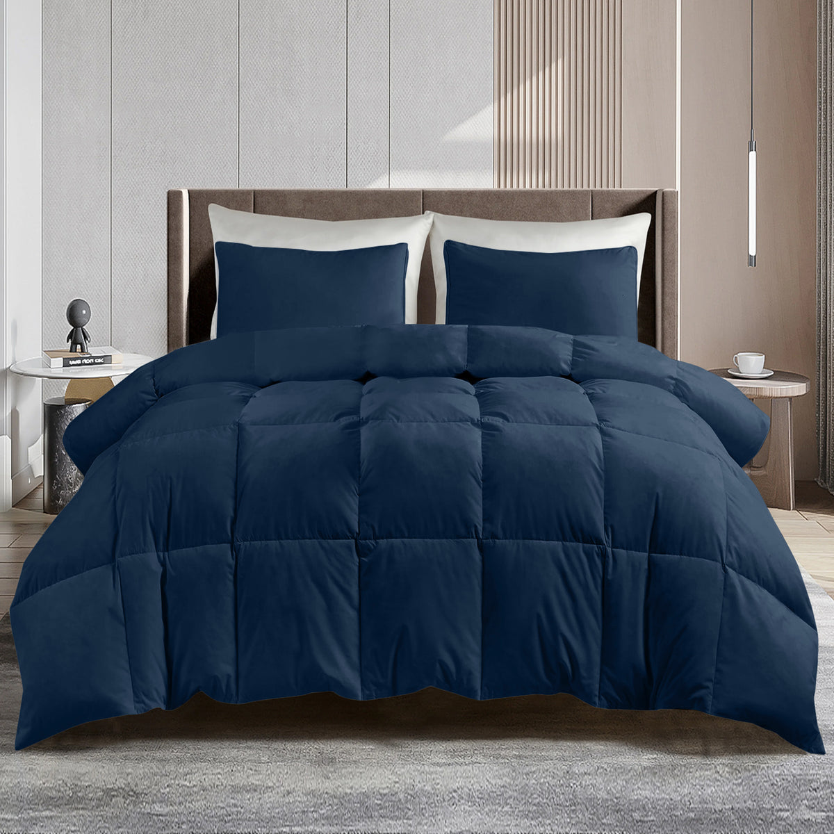 All Season Comforter with Corner Tabs & Box Stitching – Soft Fluffy Lightweight Hotel-Quality Duvet Insert for Twin Queen King, Breathable Year-Round Bedding