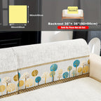 Bohemian Chenille Sofa Cover Tree Embroidery Print Thick Non-Slip Pet Friendly One-Piece Couch Protector Armchair Loveseat 3 4 Seater