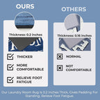Non-Slip Laundry Room Rug Machine Washable - Rubber Backing Anti-Skid Standing Mat with Text Design for Laundry, Kitchen, Bathroom, Porch & Balcony – Comfort Floor Mat Home Decor