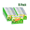 Gain Dryer Sheets Original Fresh Scent 15-Count Fabric Softener Sheets Static Control Wrinkle Reduction Long-Lasting Laundry Scent 1-Pack or 15-Pack