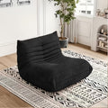Caterpillar Floor Bean Bag Sofa – Teddy Velvet High-Density Foam Ergonomic Lounge Sofa, 1-2-3 Person, for Living Room Bedroom Game Room, Multiple Colors