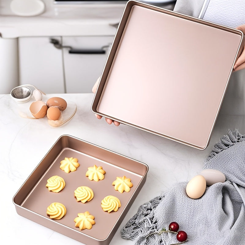 11 Inch Non-Stick Square Baking Pan Carbon Steel Jelly Roll Tray - Oven Baking Sheet for Cake Rolls Cookies Nougat Puff Pastry