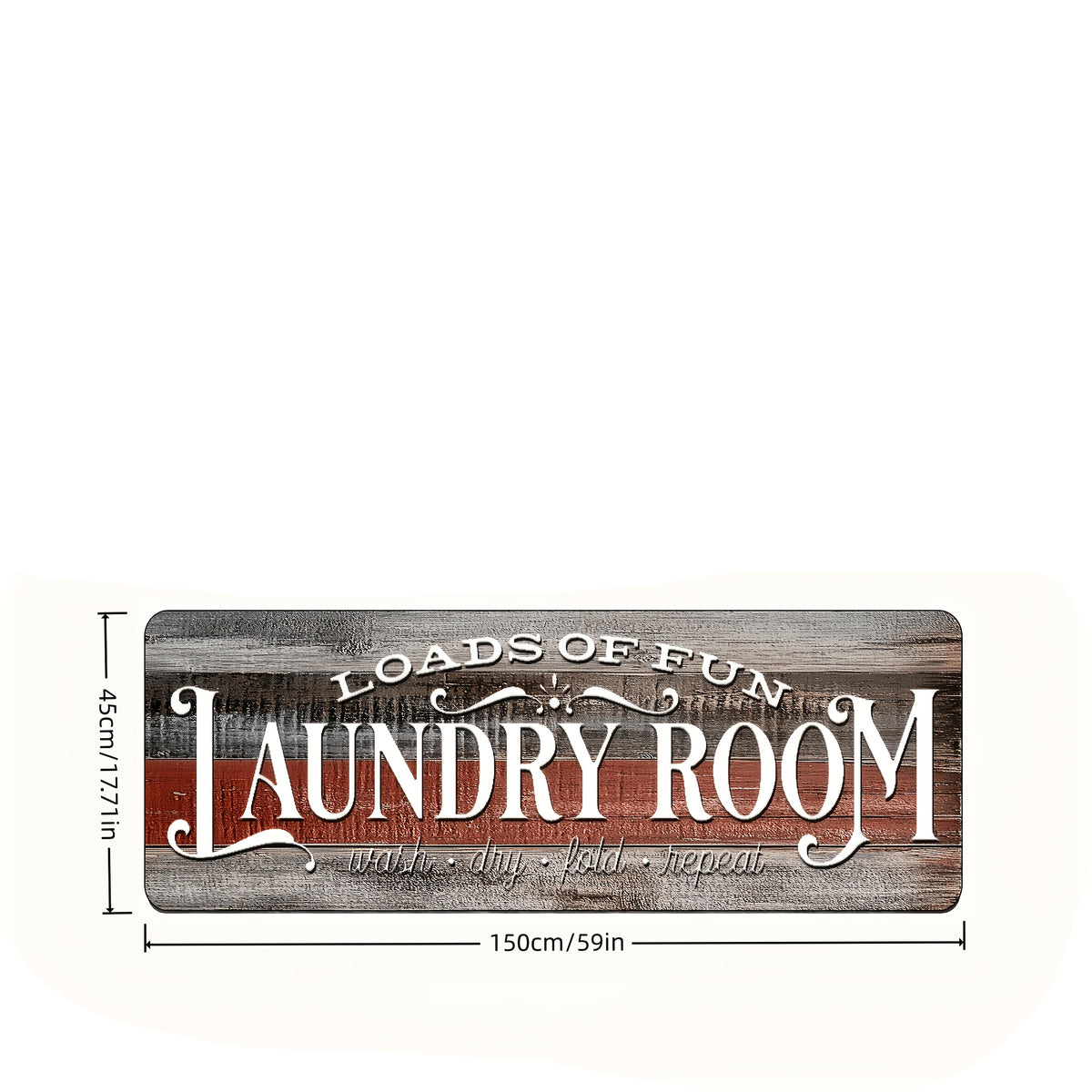 Non-Slip Runner Rug Washable Machine Wash Kitchen Mat Laundry Room | Front of Washer Dryer Bathroom Hallway Porch Floor Mat – White Blue Green Black Red, 45x120 & 45x150cm Easy Care