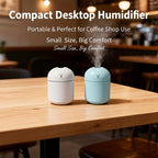10-Pack Mini USB Desk Humidifiers with Spray Mist for Bedroom Living Room Office Car Long-Lasting Cool Mist Blue White Bulk Humidifier Set