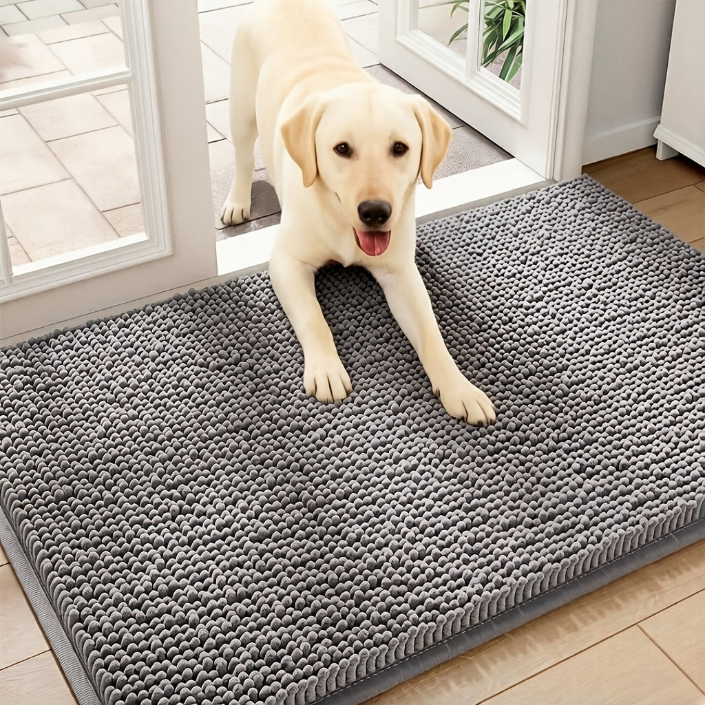 Washable Pet Door Mat Anti-Slip Mud & Paw Print Absorbent Rug – Machine Washable Indoor Entrance Mat for Dog & Cat | 3 Sizes 6 Colors