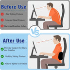 Lumbar Support Pillow Adjustable Back Cushion for Office Chair, Home, Travel & Student Dormitory – Machine Washable Ergonomic Lumbar Pillow Gift