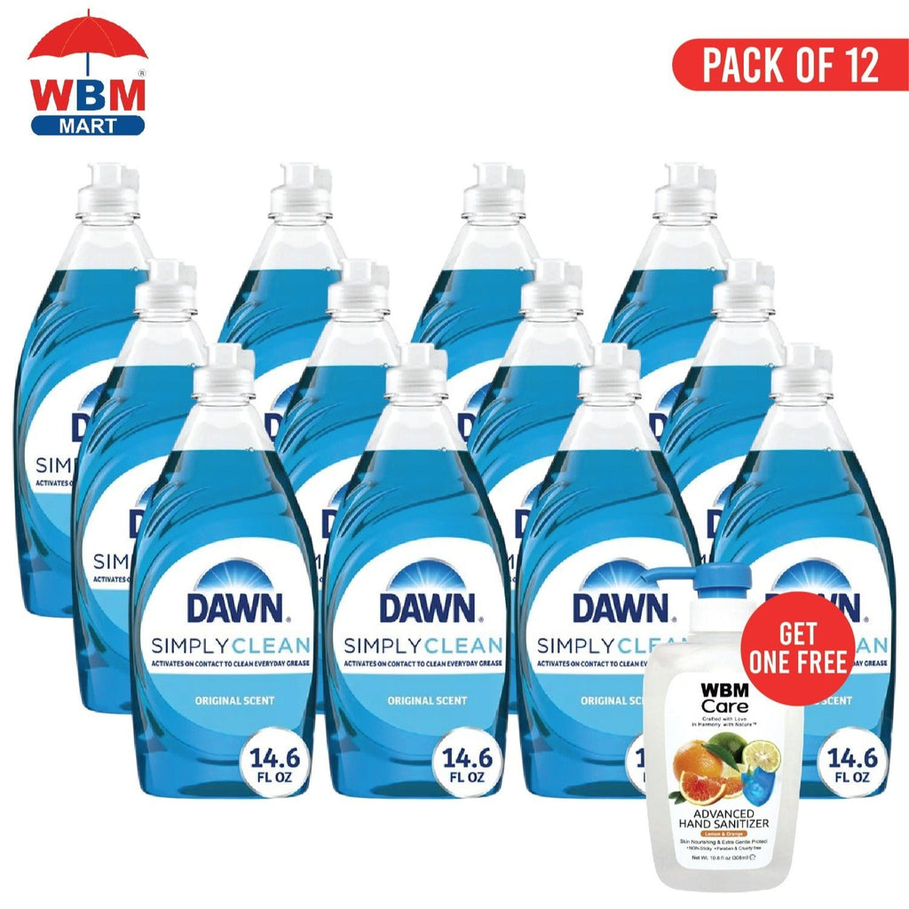 Dawn Ultra Liquid Dish Soap – Original Scent, 14.6 oz Bottles, Concentrated Grease-Cutting Formula, Gentle on Hands, Value Bundle Pack
