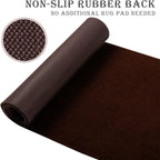 Runner Rug for Hallway Entryway Kitchen – Indoor Outdoor Non-Slip Rubber Backing, 200+ Custom Sizes, 8 Colors, Stain Resistant Low Pile Carpet Runner