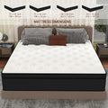 Hybrid Mattress Bed-in-a-Box | 10", 12" & 14" Pocket Spring + Memory Foam, Spinal Support, Fire-Resistant – Twin, Full, Queen, King
