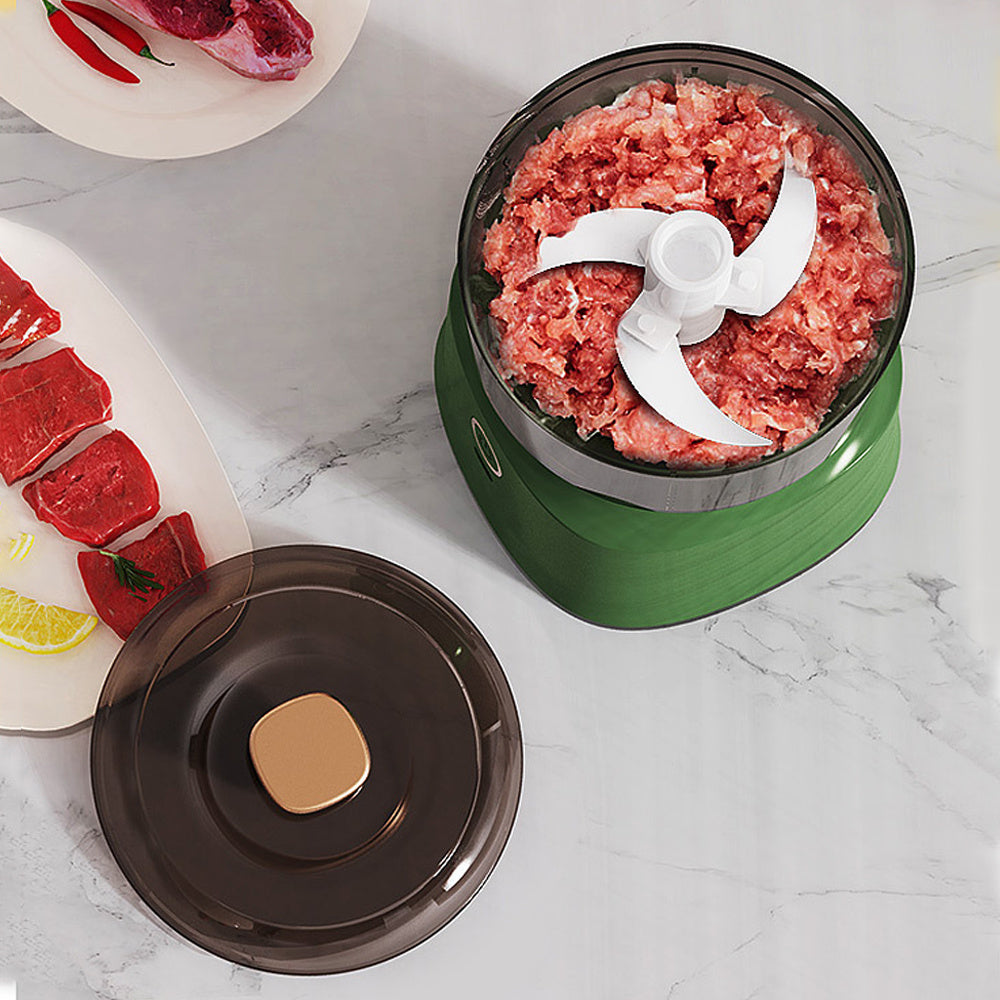 Mini Electric Food Chopper USB Rechargeable, Meat Grinder Vegetable & Garlic Mincer, Compact Cordless Kitchen Food Processor with Copper Motor