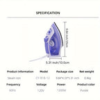 Travel Clothes Steamer 1200W Non-Stick Soleplate – Adjustable Thermostat, Overheat Safety Protection, Variable Steam Control, Compact Handheld Garment Steamer for Travel & Home, Purple & Grey