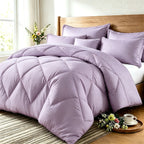Quilt Set 3 Piece Lightweight Breathable Comforter with Pillowcases - Diamond Pattern Ultra-Fine Fiber Soft Bedding Set 42 Colors Twin Queen King Pinch Pleat