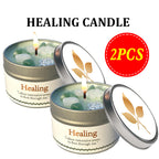 Manifestation Candle – Scented Soy Wax Candle with Golden Crystal & Guidance Card, 3oz, 12+ Hr Burn, for Focus, Meditation & Yoga | Abundance & Law of Attraction Gift for Women (1 or 2 Pack)