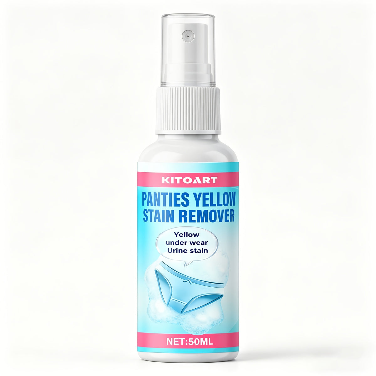 Underwear & Fabric Stain Remover Liquid - Removes Urine, Sweat & Yellowing Stains, Deep Cleans & Deodorizes, Gentle on Delicate Fabrics, Daily Intimate Clothing Care Detergent