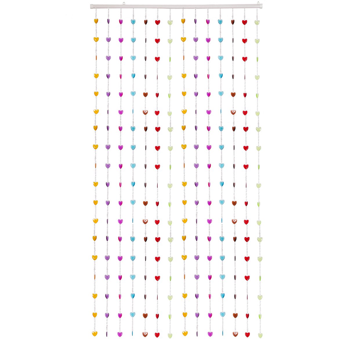 Acrylic Beaded Curtain 35.5x72 Inch for Doorways and Windows - Boho Room Divider and Closet Door Curtain - Decorative Bead Curtain for Bedroom, Wedding, Events and Retail Window Display