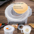 2.5L Mixing Bowl with Lid, Measuring Cup & Scale – Splash-Proof, Durable Plastic, 84.5oz Large Capacity for Salad, Baking & Food Storage